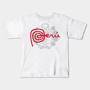 Escudo Del Peru - Peru coat of arms - March Peru Kids T-Shirt